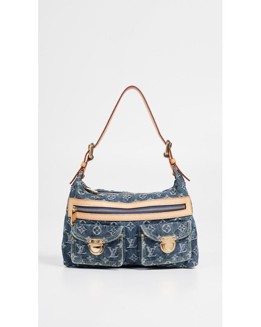What Goes Around Comes Around Blue Louis Vuitton Denim Baggy Gm Shoulder Bag
