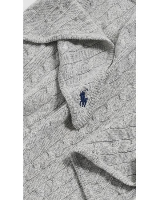 Polo Ralph Lauren Black Cable Triangle Scarf