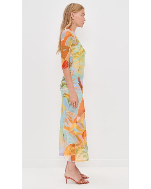 Never Fully Dressed Blue Sky Sydney Mesh Midi Dress