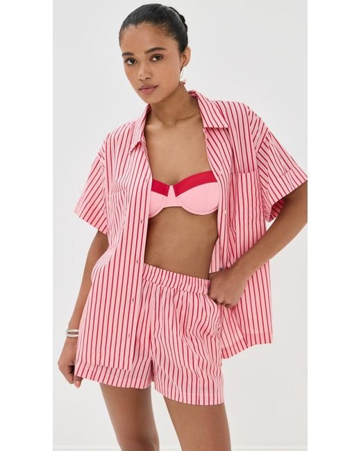 Staud Pink Channing Top