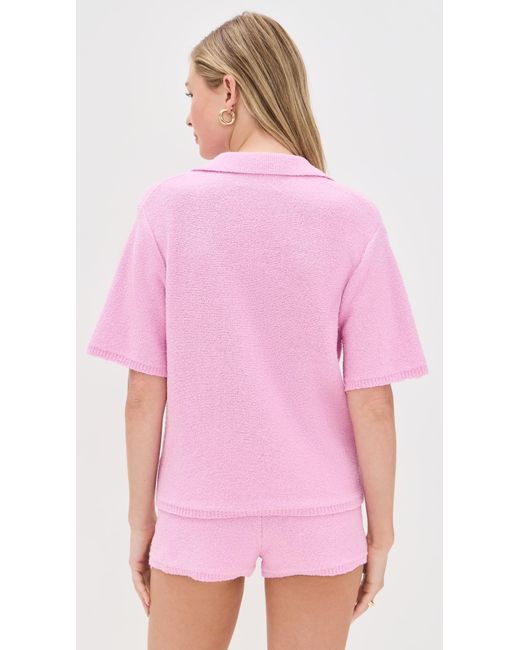 Le Bos Pink Poolside Polo