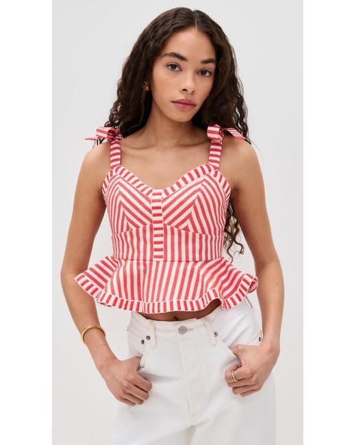 Hunter Bell Red Lena Top