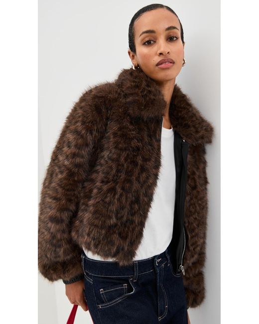 Blank NYC Brown Midnight Run Faux Fur Jacket