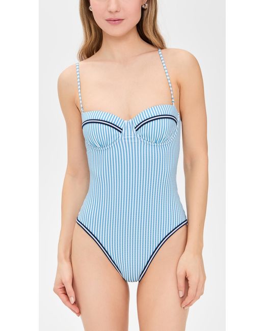 Solid & Striped Blue The Alma One Piece