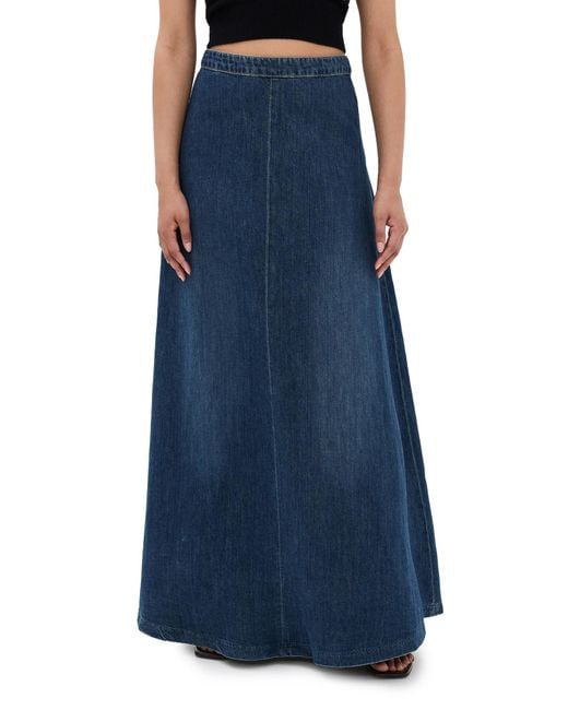 Nili Lotan Blue Astrid Denim Skirt
