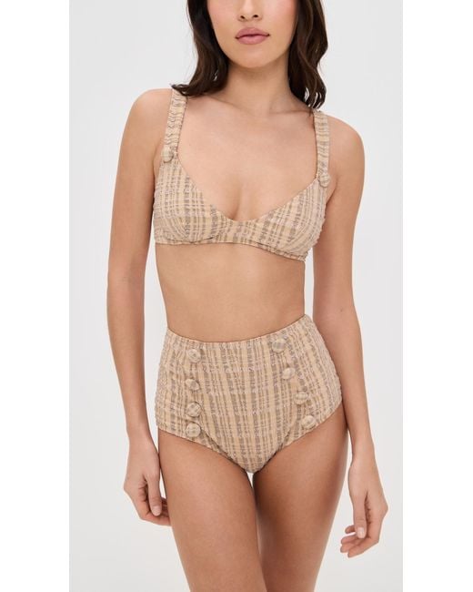 Lisa Marie Fernandez Multicolor Magdalena High Waist Bikini Set