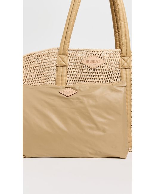 MZ Wallace Natural Medium Crochet Tote