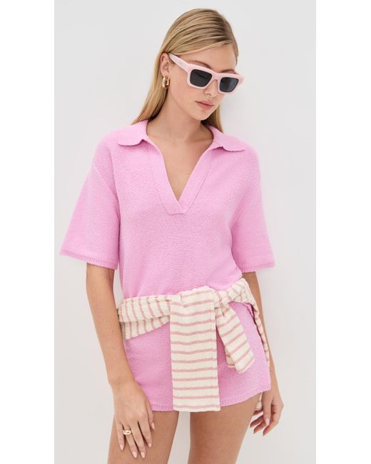 Le Bos Pink Poolside Polo