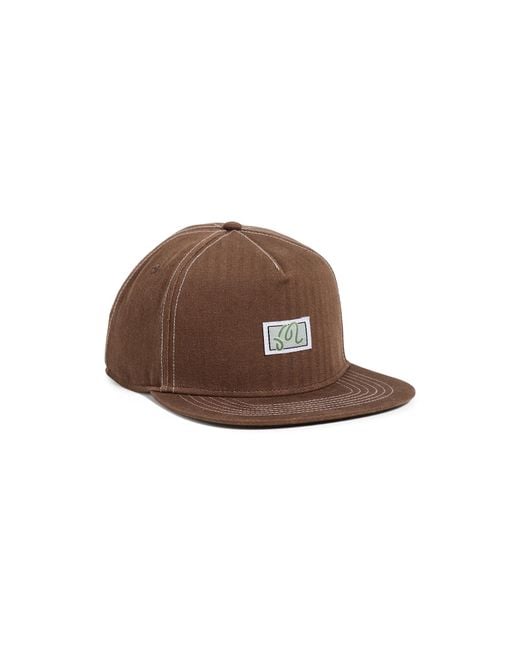 Malbon Brown Station Snapback Hat for men