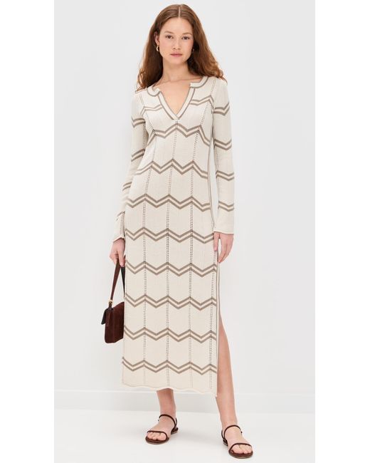 Splendid White X Cella Jane Chevron Caftan