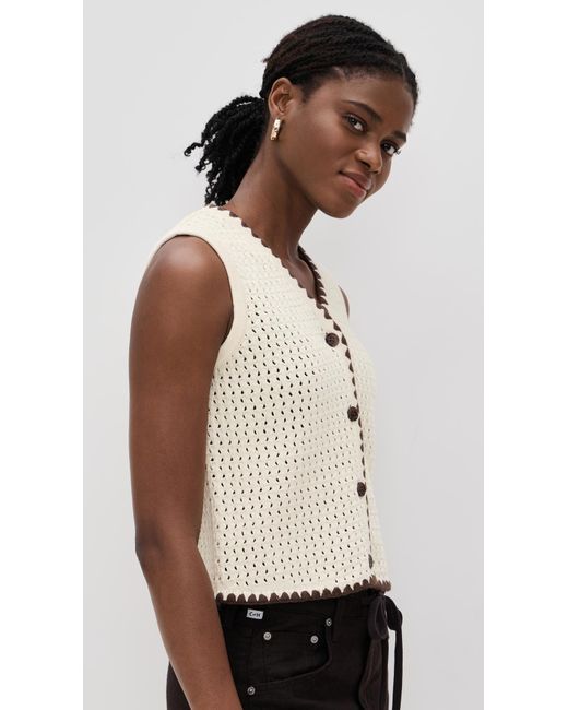 ALIGNE Natural Camilla Crochet Top
