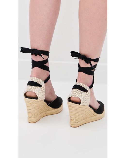 Soludos Black Marseille Wedge Espadrilles