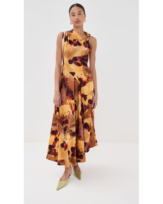 amber brown leopard print midi dress Amber Leopard Print Midi Dress Brown | Dresses
