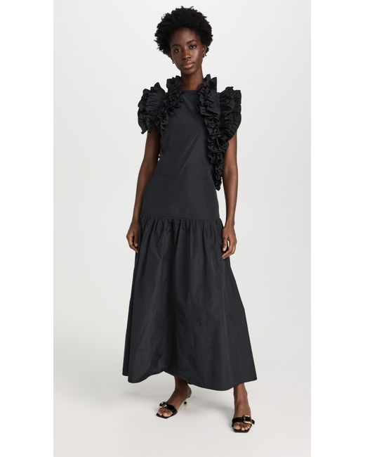 Co. Black Ruffle Llar Dress