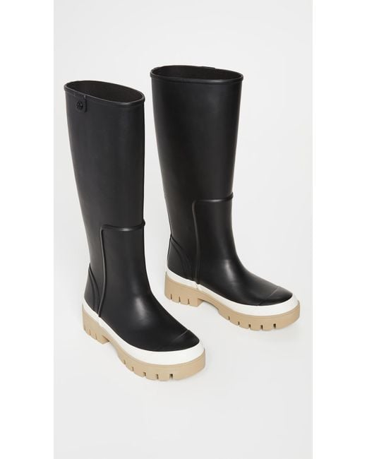 Tory Burch Foul Weather Tall Boots in Black | Lyst