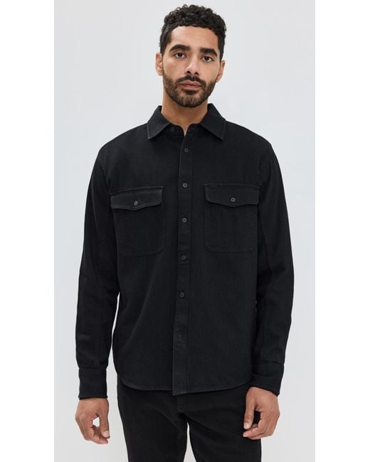 Rag & Bone Black Denim Engineered Jack Shirt for men