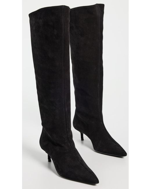 Staud Black Sebastian Kitten Heel Boots