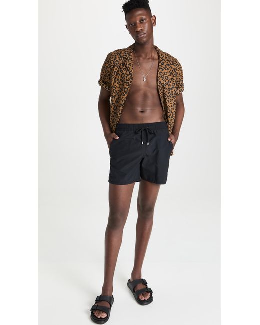 Vilebrequin Black Solid Moorea Swim Trunks 5 for men