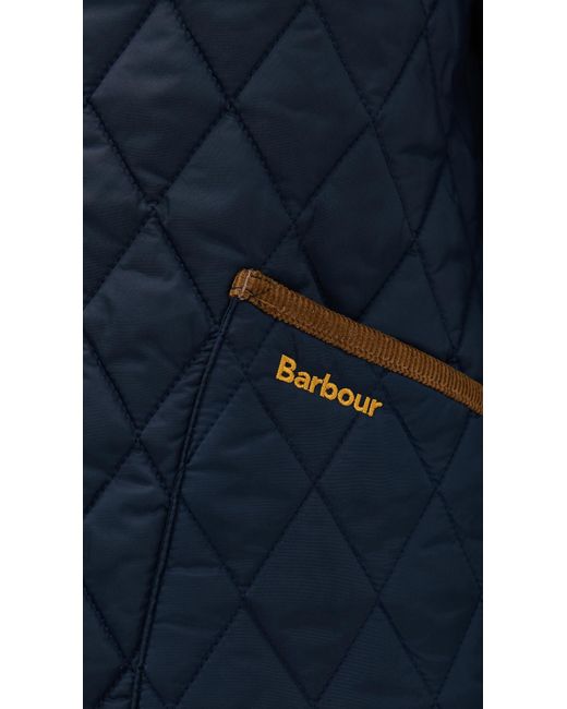 Barbour Blue Icons Cropped Liddesdale Quilted Barn Jacket