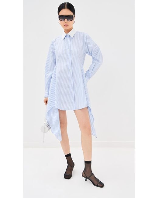 Monse Blue Cascade Front Shirt