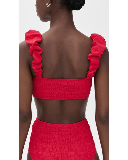 Sea Red Selma Solid Bikini Top