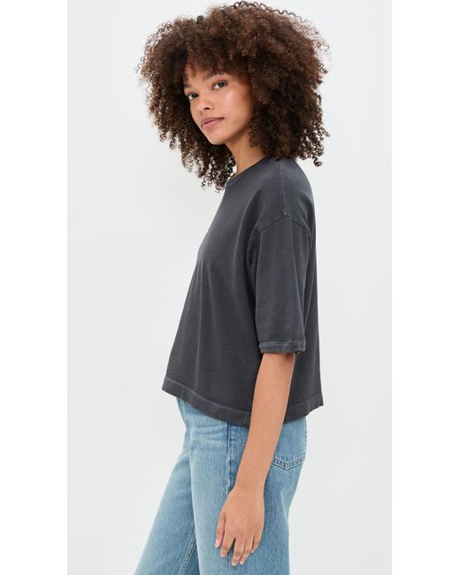 Madewell Black Esther Side Slit Tee