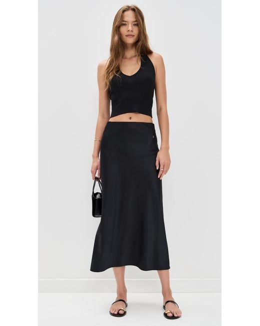 ÉTERNE Black Halter Top