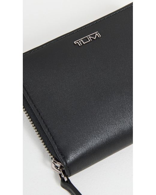 Tumi Black Tri-fold Zip-around Wallet