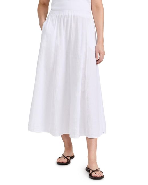 Xirena White Deon Gauze Skirt