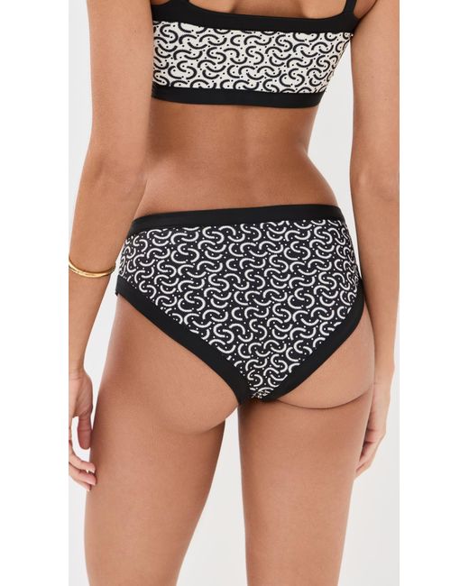 Sea Blue Panna Color Block Reversible Bikini Bottoms