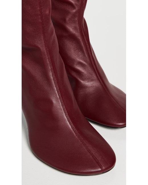 Acne Red Stretch Back Boots