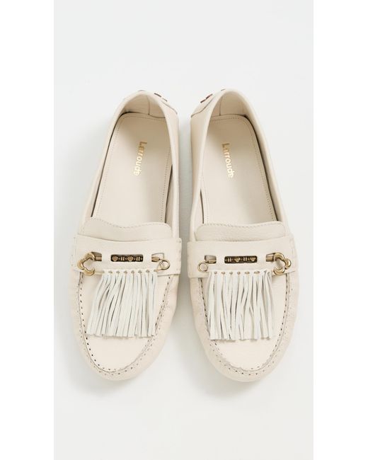 Larroude White Joy Loafers