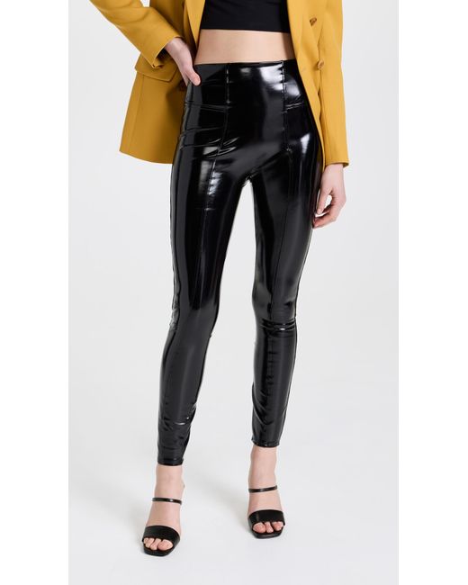 Spanx Faux Patent Leather Leggings in Black | Lyst UK