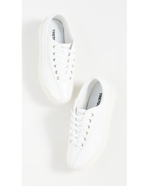 Tretorn White Nylite 13 Bold Sneakers