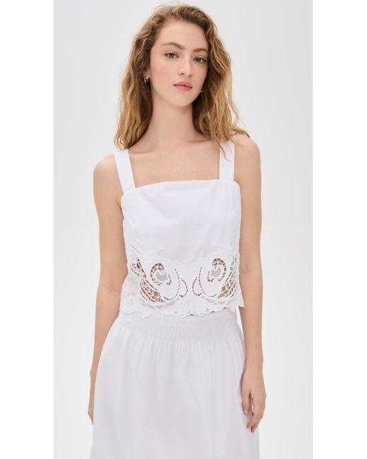 Rag & Bone White Clem Lace Tank