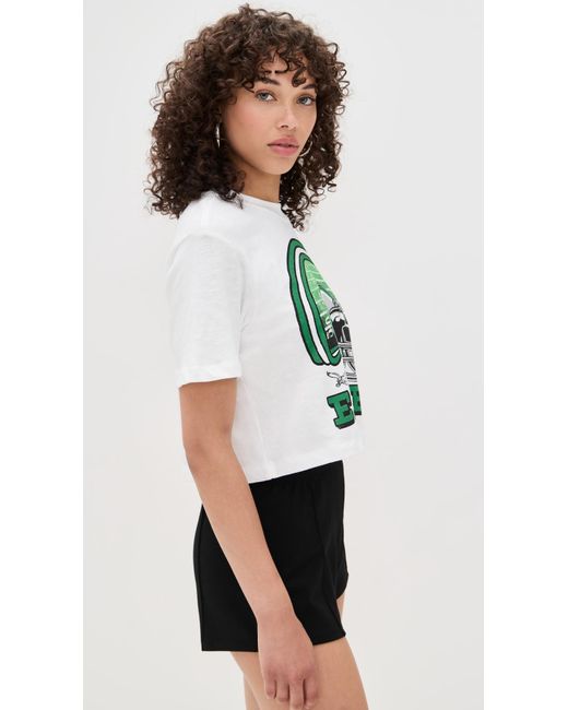 Junk Food Green Eagles Game Time Mn Crop Tee