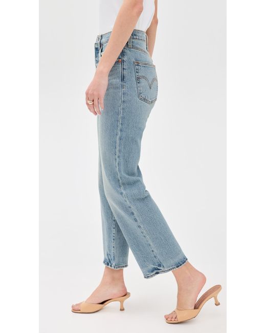 Levi's Blue Ribcage Straight Ankle Jeans Let's Share