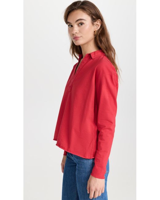 Frank & Eileen Red Popover Henley