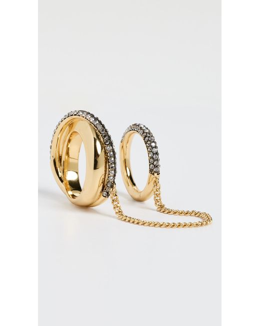 DEMARSON White Maxwell Ring Cuffs