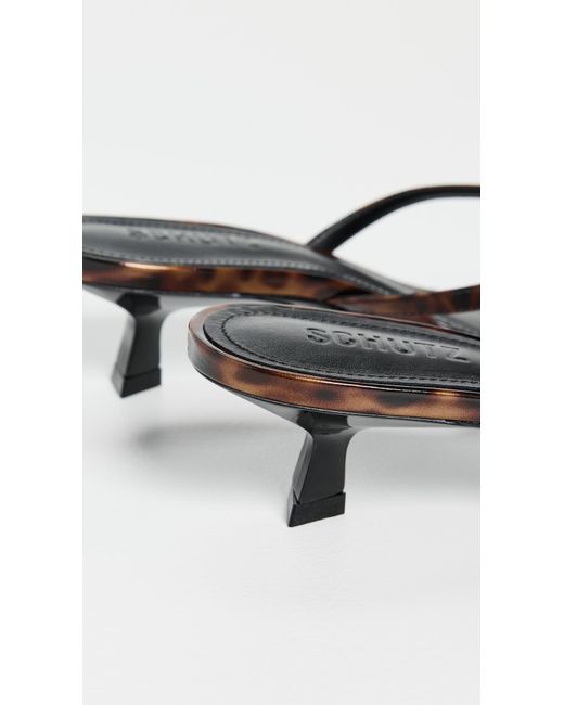 SCHUTZ SHOES Black Carolyn Thong Sandals