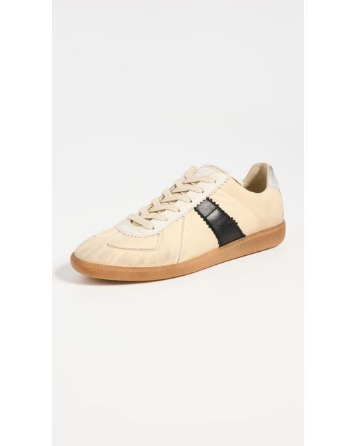 Maison Margiela White Distressed Mixed Materials Replica Sneakers for men