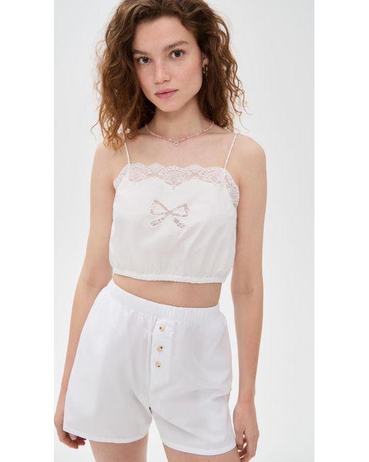 LoveShackFancy White Aliaya Top