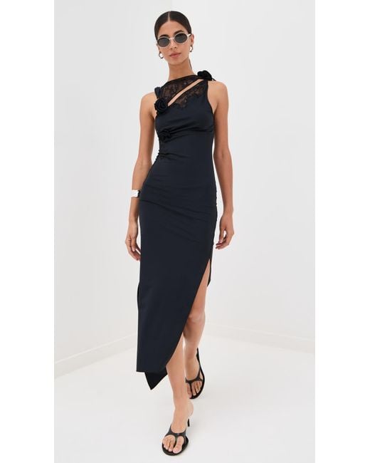 Coperni Lace Hybrid Flower Gown in Black | Lyst Coperni Lace Hybrid Flower Gown in Black | Lyst