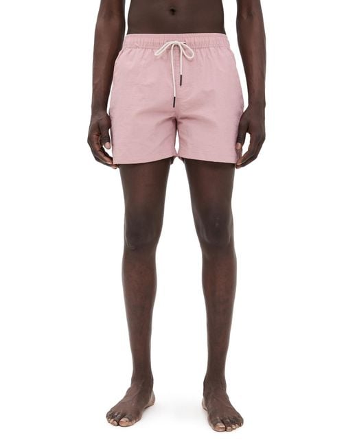 Oas Pink Blush Nylon Swim Shorts 4.75 for men