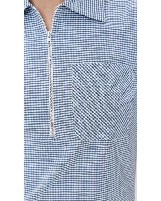 ALIGNE Blue Yolanda Gingham Mini Dress