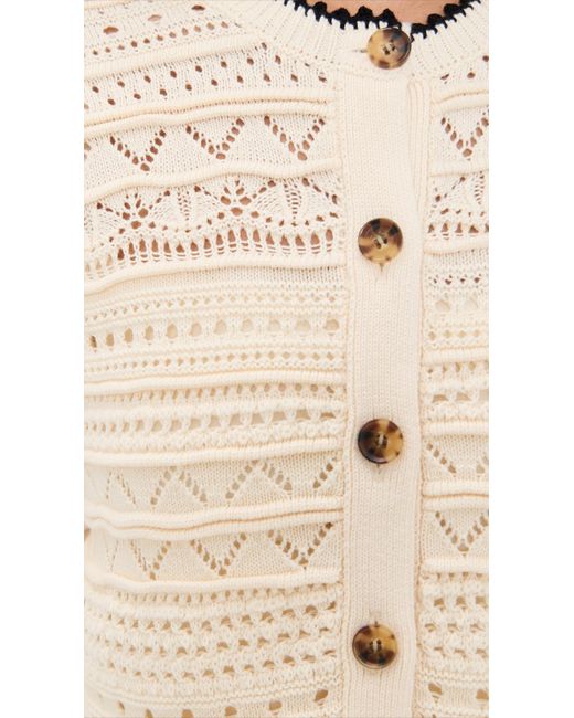 La Ligne White Mallory Cardigan
