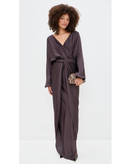 baobab brown dress Baobab Women's Flora Halterneck Maxi Dress - Purple