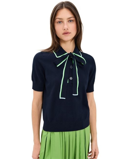 Essentiel Antwerp Black Hight Polo With A Bow