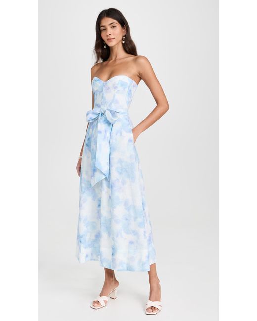 Bardot Blue Vibrant Tie Dye Midi Dress