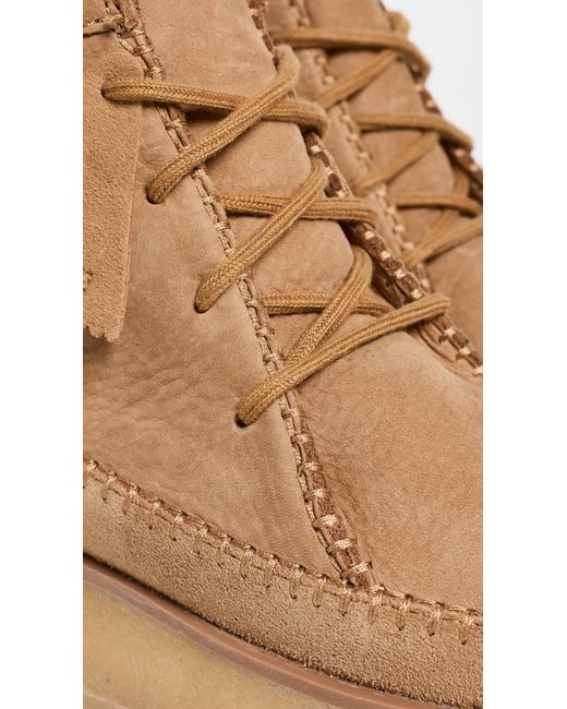 Clarks White Weaver Craft Boots
